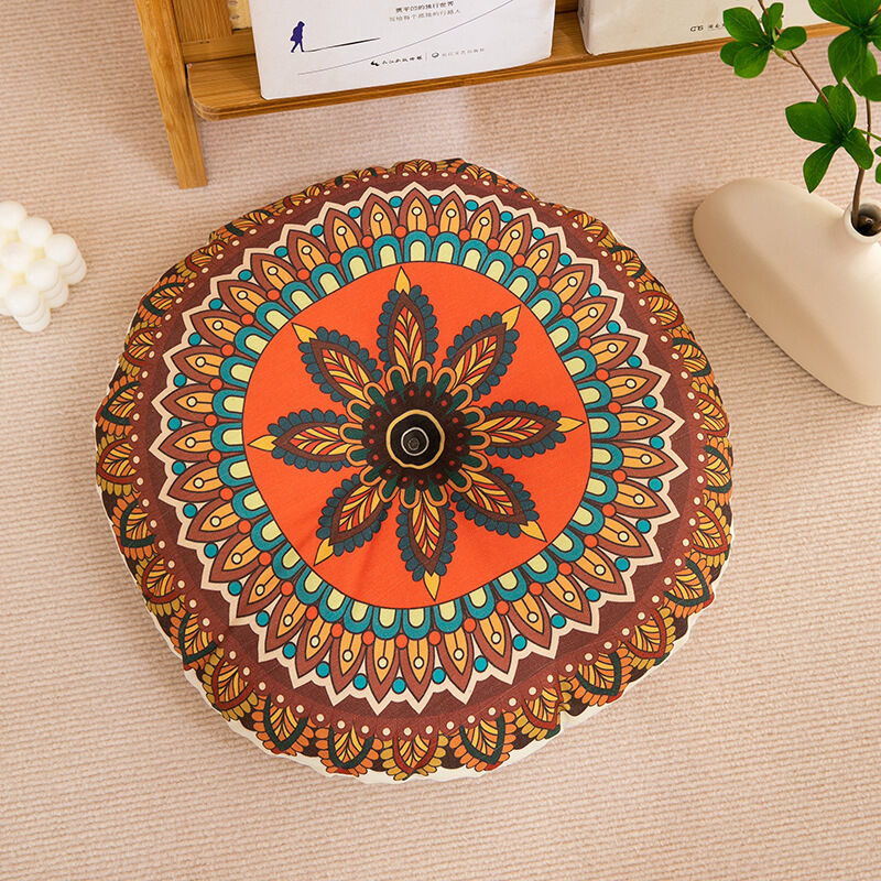 Bohemia Cotton Linen Chair Cushion Geometric Cotton And Hemp Round Chair Cushion Yoga Meditation Floor Mat Sofa Pillow Cushion