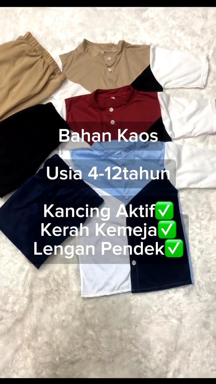 KOKO ANAK TERBARU 3-12 TAHUN BAJU MUSLIM ANAK LAKI-LAKI BAHAN KAOS COMBAD