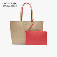 Lacoste Womens Anna Reversible Tote Shopping Bag - Lifestyle ( Black Warm Sand / Marine Rouge / Beige / Viennese Grenadine / Forget-Me-Not Calcaire ) - NF2142AA