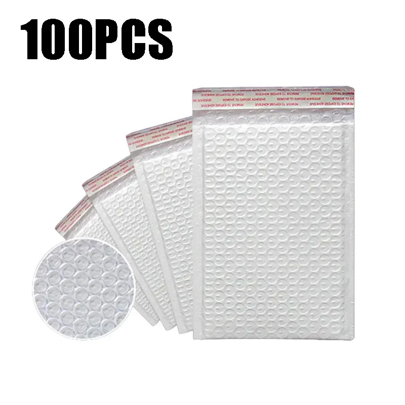 50/100Pcs Shipping Bags White Foam Envelope Bubble Mailers Wholesale with Different Specifications Send Packaging Soft Envelope
