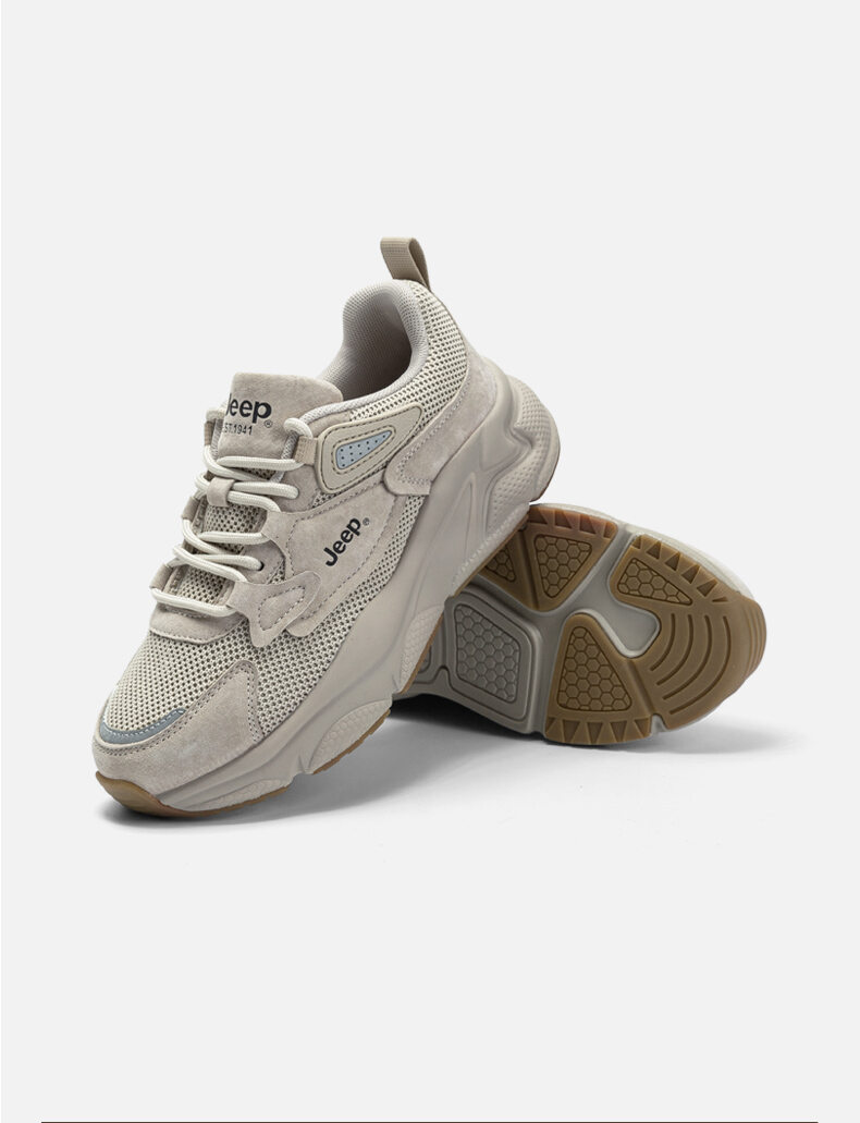 Jeep Breathable Mesh Soft Bottom Thick Bottom Dad Shoes Women's 2025 New Summer Lightweight Casual Sports Shoes · v8