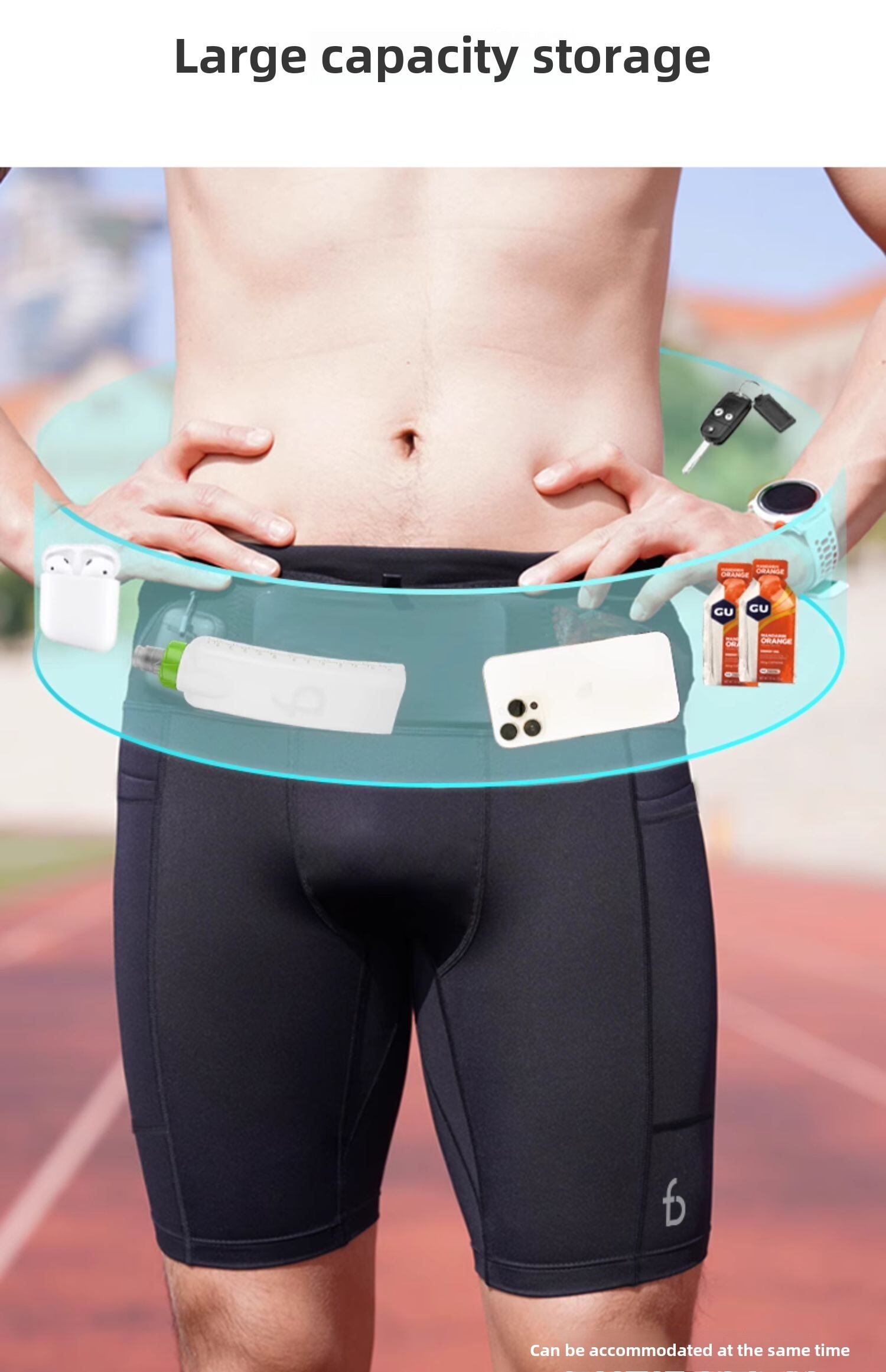 FlipBelt Competition Fanny Pack Pants Kangaroo Pants 20 Professional Running Shorts Quick Dry Sports Compression Pants for Men · v3