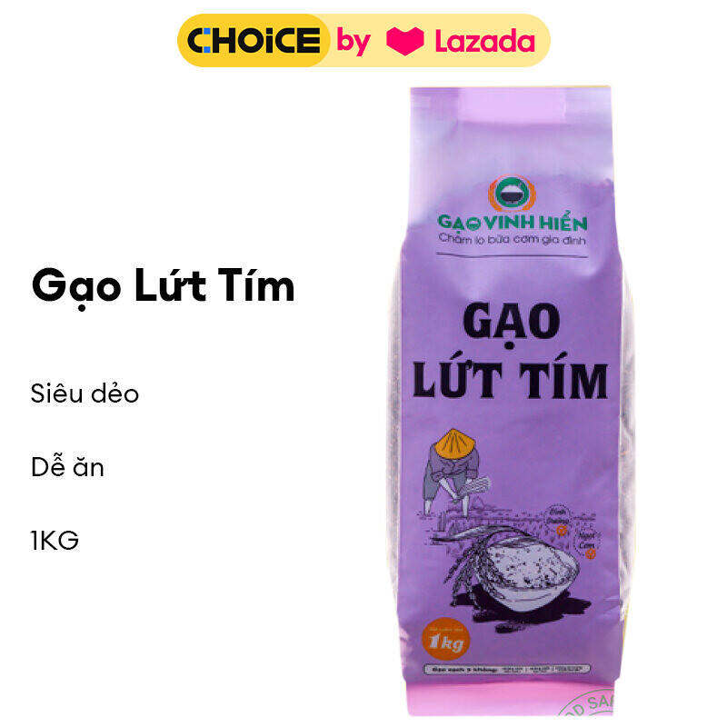 Gạo Lứt Tím 1KG Vinh Hiển - Siêu dẻo, ngon cơm
