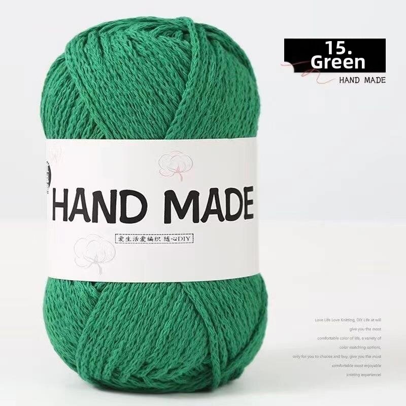 Handcrafted Cotton Yarn 2mm Hollow Hook Bag DIY Beach Vacation Handwoven Thickened round Rope Neutral Decorative Craft Yarn