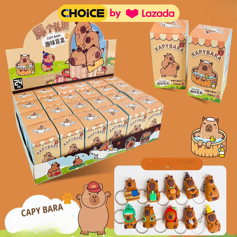 1 HỘP BLIND BOX CAPYBARA MÓC KHÓA, GIAO NGẪU NHIÊN (1 HỘP 1 CON)
