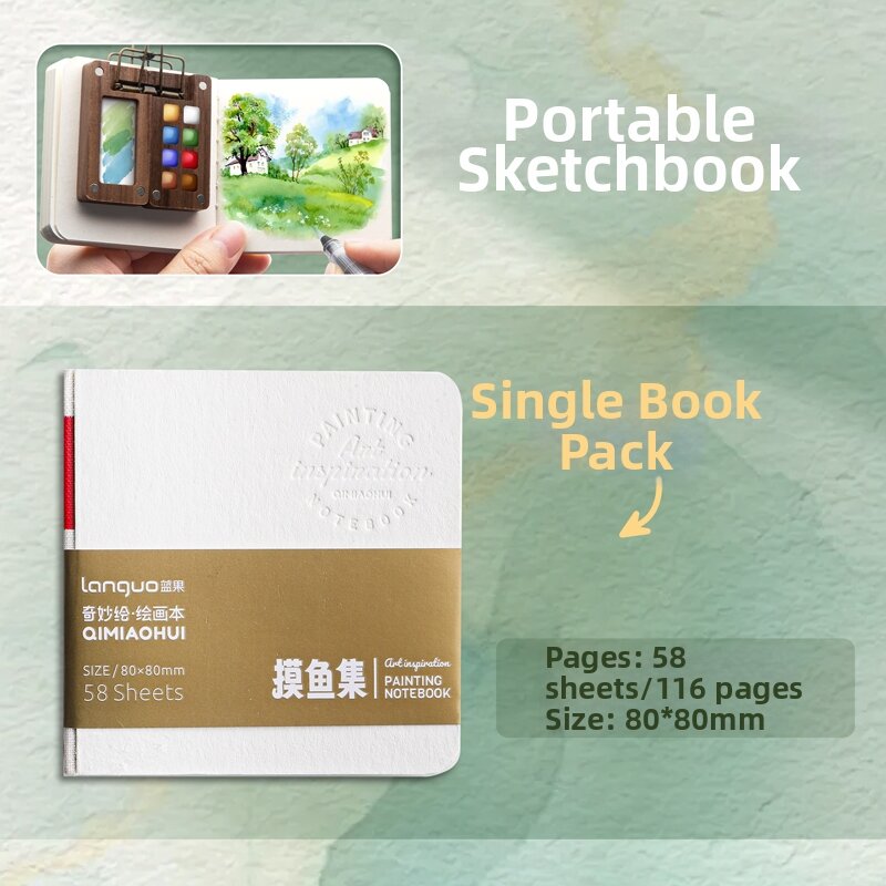 MANDAIYANGGUANG | Portable Solid Watercolor Set for Sketchbook and Travel 15 Colors