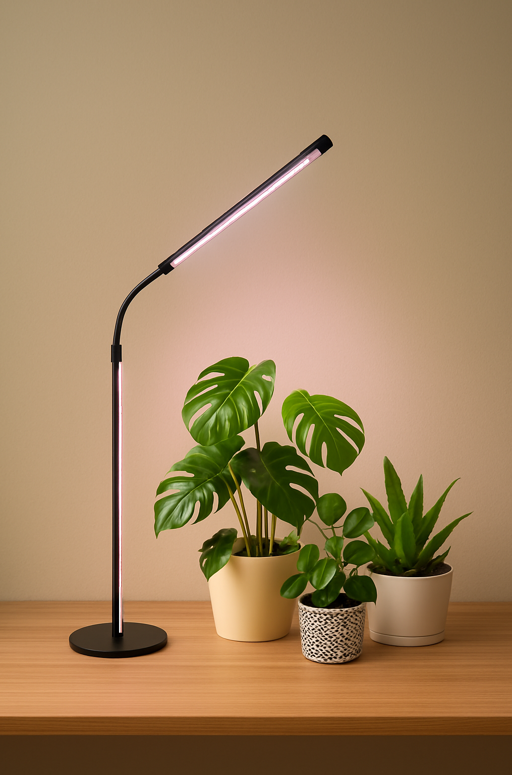 LED Grow Light for Indoor Plants Adjustable Gooseneck Plant Lamp with Full Spectrum Beads Strong Beam Timer and Dimmable Mode