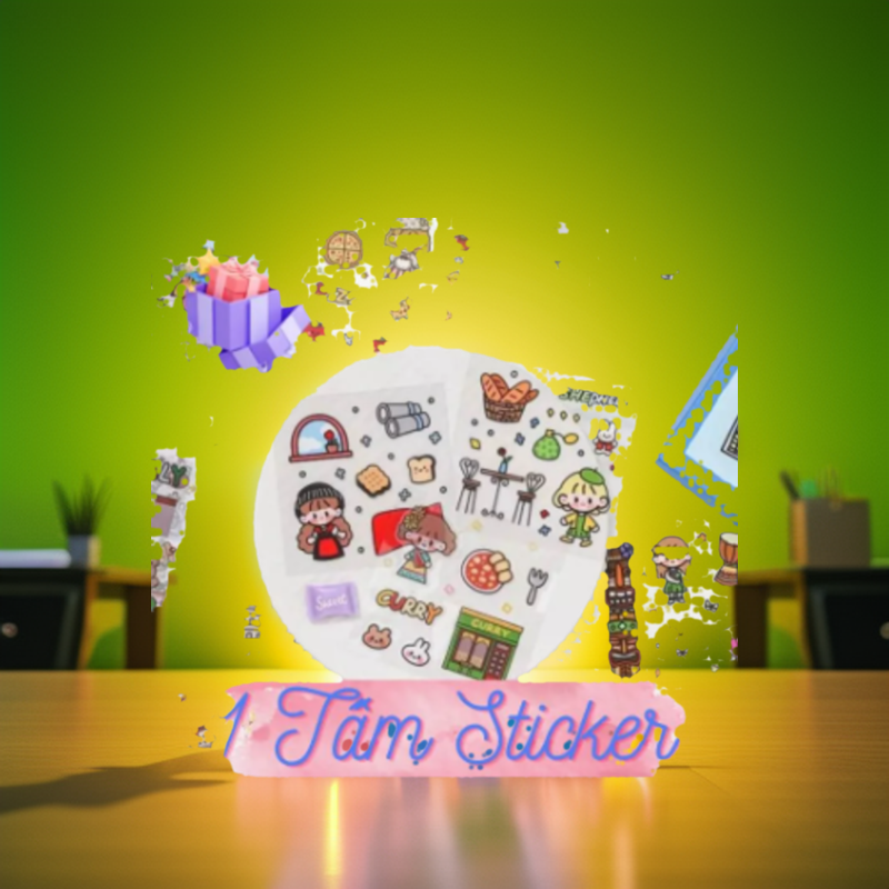 1tấm sticker dễ thương cho bé