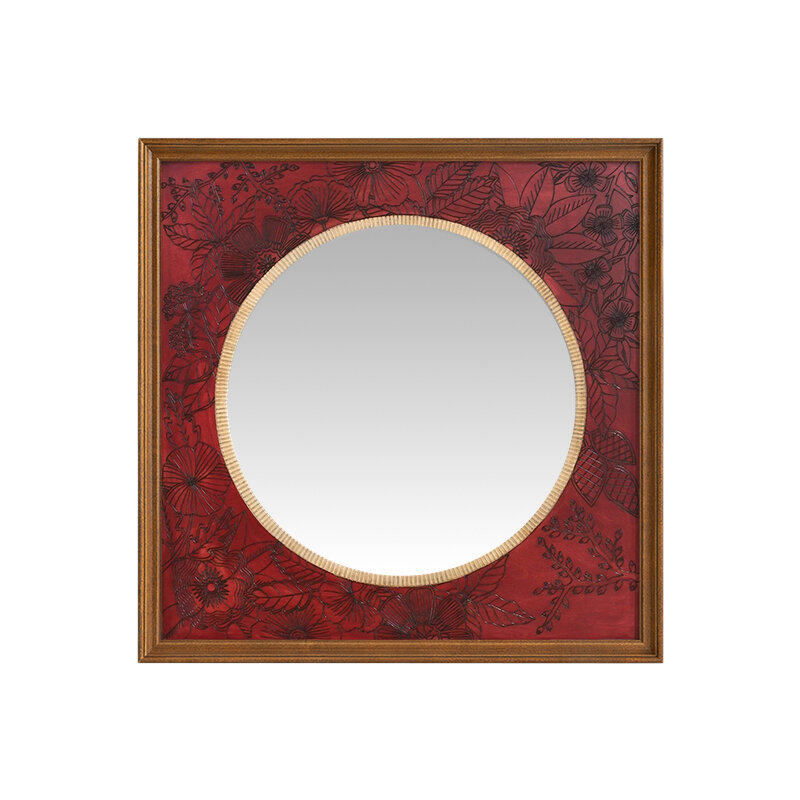 HUACHENYUE | Vintage French Style Decorative Mirror