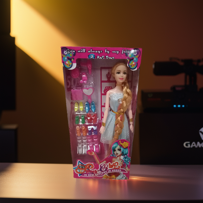 Beautiful Barbie Doll with Trendy Shoe Collection. 