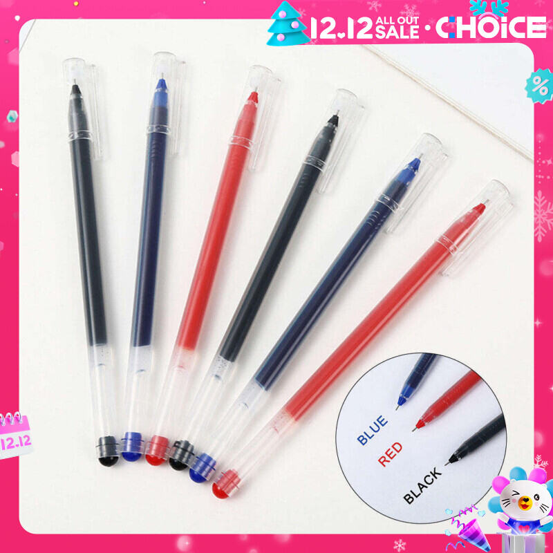 10pcs Pulpen Gel Polos Ink 0.5mm Standar Pulpen Alat Tulis Stationary Kantor Sekolah Pena Pen Tinta Cair Murah