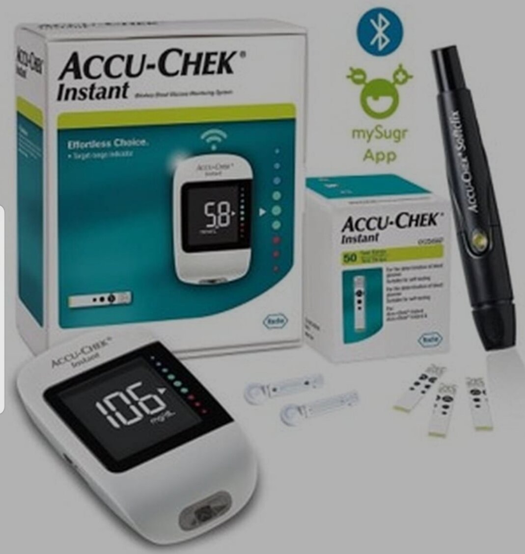 Accu-Chek Instant blood glucose meter kit + Test Strips 50s Accu Chek ...