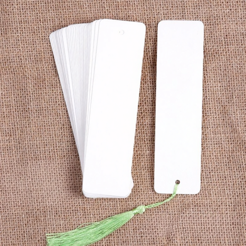 Hand-Drawn Blank Bookmarks round Corner with Hole Simple Ancient Style Kraft Paper White Card Black Card DIY Elementary School Student Handmade Gift