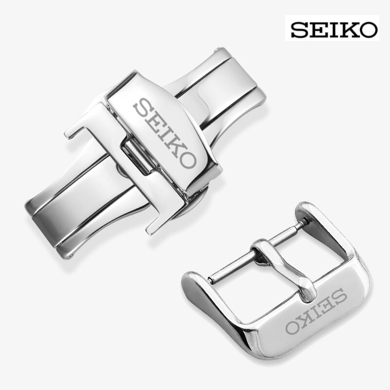 Watch Buckle Accessories Fit Seiko Leather Strap Safety Pin Buckle Double  Press Butterfly Clasp Watch Accessories 16 18 20mm | Lazada Singapore