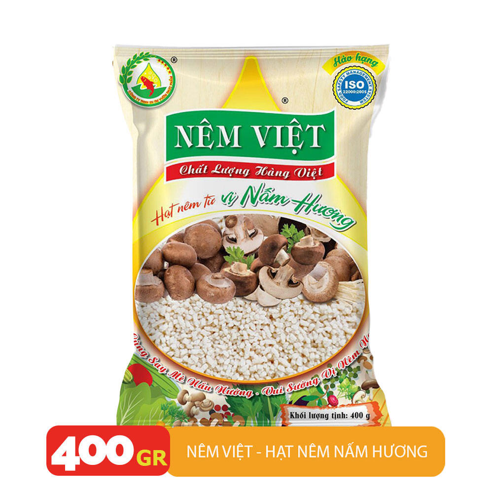 Gói 400gr hạt nêm từ nấm hương - Siêu tiết kiệm chinh phục mọi công thức nấu cả chay và mặn top gia vị bán chạy