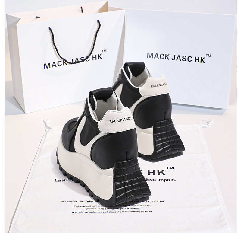 Hong Kong HK Agan Shoe 2025 Primavera Estate Nuove scarpe sportive traspiranti con tacco alto con plateau spesso da donna