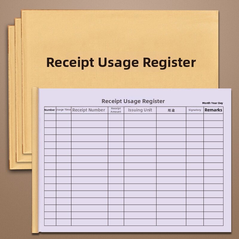 Invoice Receipt Accounting Register Book