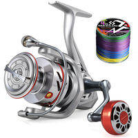 Sougayilang 1500-5000 Spinning Fishing Reel Aluminum Alloy Spool Max Drag 16kg 3+1 BB Reel Free 100mLine Bass Freshwater Fishing