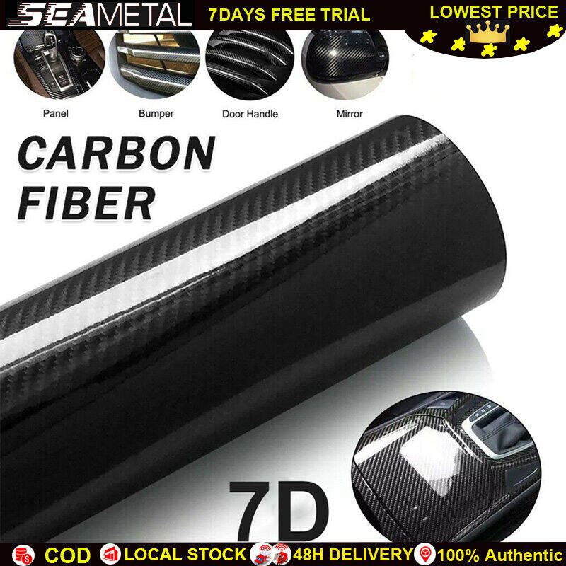Nhãn dán xe Seemetal và đề can bọc sợi Carbon nhãn dán 7D chống thấm nước xe máy bảo vệ Thanh hãm xung Băng chống trầy xước