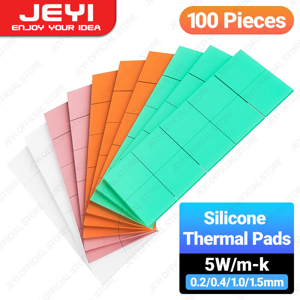 Jeyi 100-pack dẫn nhiệt miếng silicon, m.2 ssd nvme ngff miếng tản nhiệt cho máy tính xách tay tản nhiệt/gpu/cpu/led card đồ họa