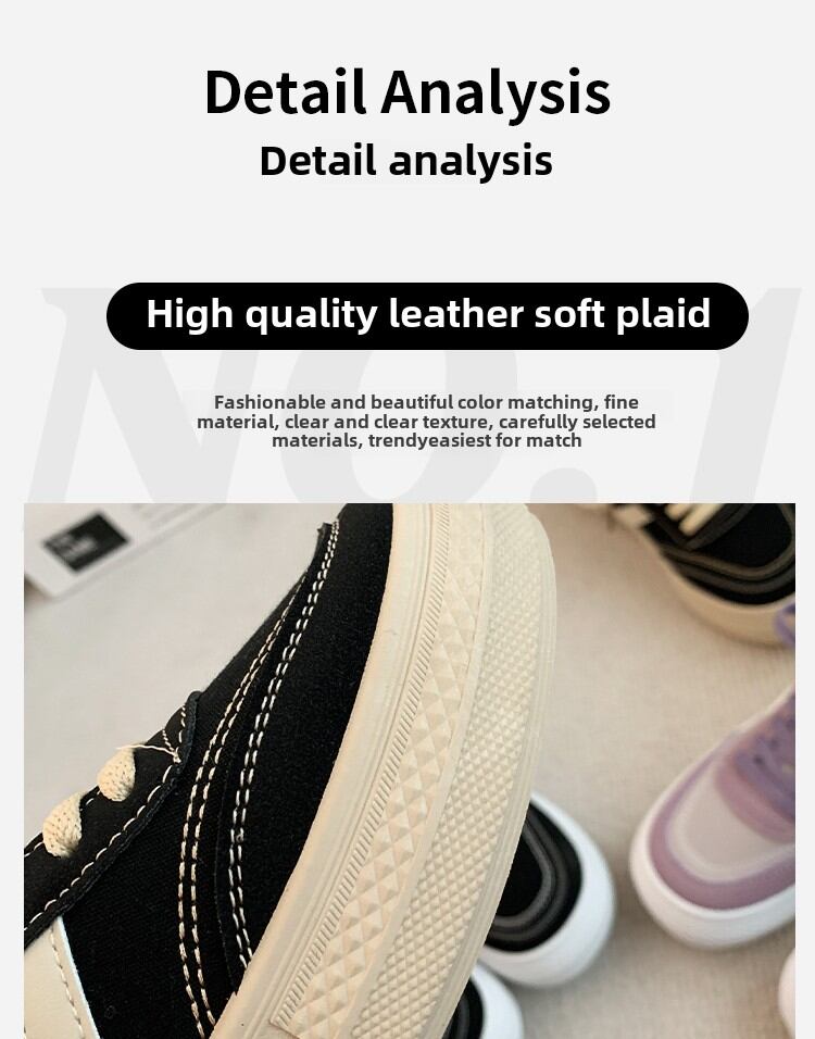 Black Canvas Sneakers Women's Casual Breathable Sports Shoes Spring New Style Versatile Flat Shoes Comfortable Low Top round Toe · v7