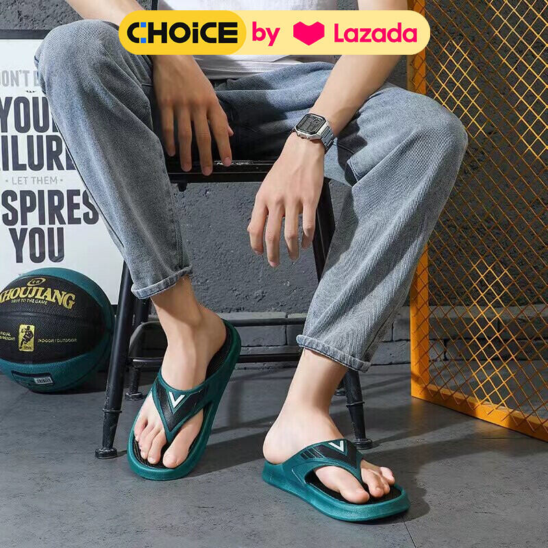 รองเท้าแตะสำหรับบุรุษ Flip Flops รองเท้าแตะสำหรับบุรุษ รองเท้าแตะฤดูร้อนในร่มห้องน้ำลื่นรองเท้าแตะชายหาดผู้ชายและผู้หญิงรองเท้าแตะสำหรับบุรุษ ราคา 96 บาท*ส่งฟรี