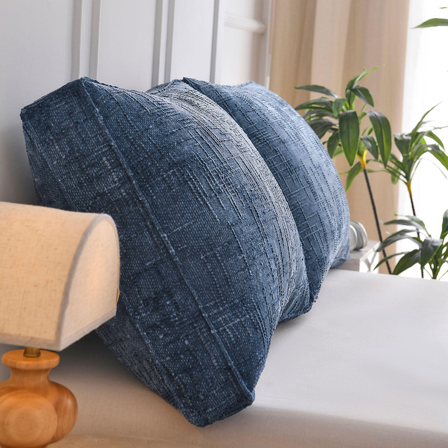 Beya | High-Weight Linen Texture Soft Bedhead Sofa Cushion Set Removable
