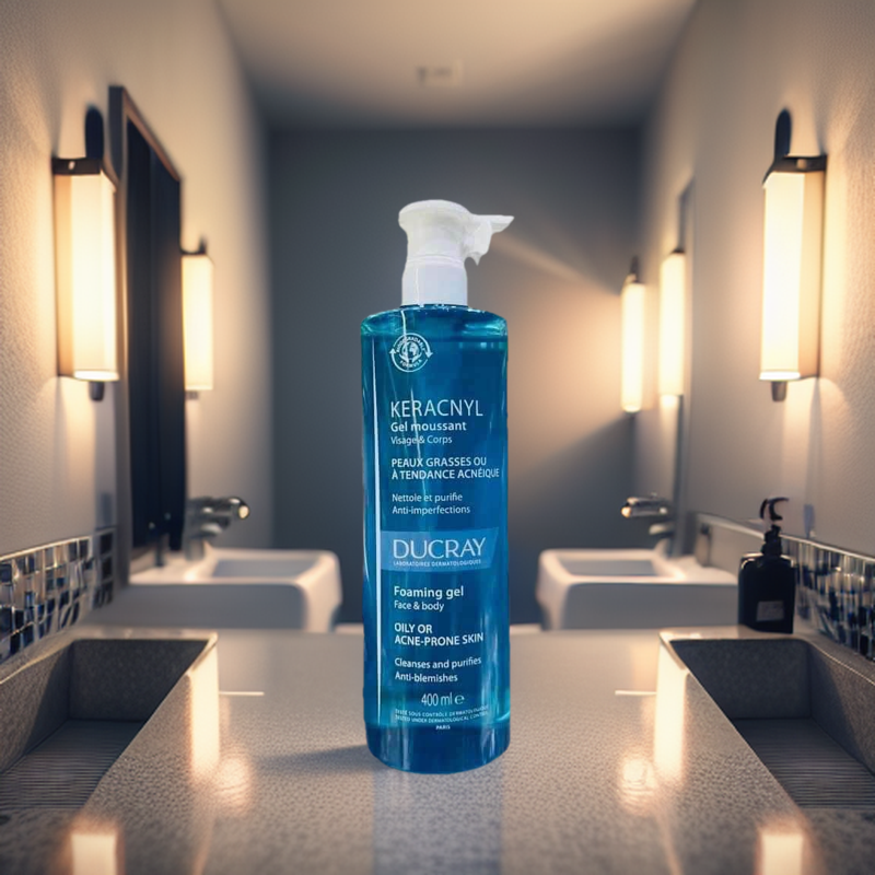 Sữa rửa mặt Ducray Keracnyl Gel Moussant dành cho da dầu mụn