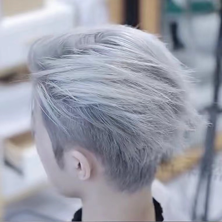 Men's Granny Grey 2022 Popular Silver White Gray Hair Dye Cream White  Trendy Plant Hair Dye Linen Gray Dyed by Yourself | Lazada Singapore