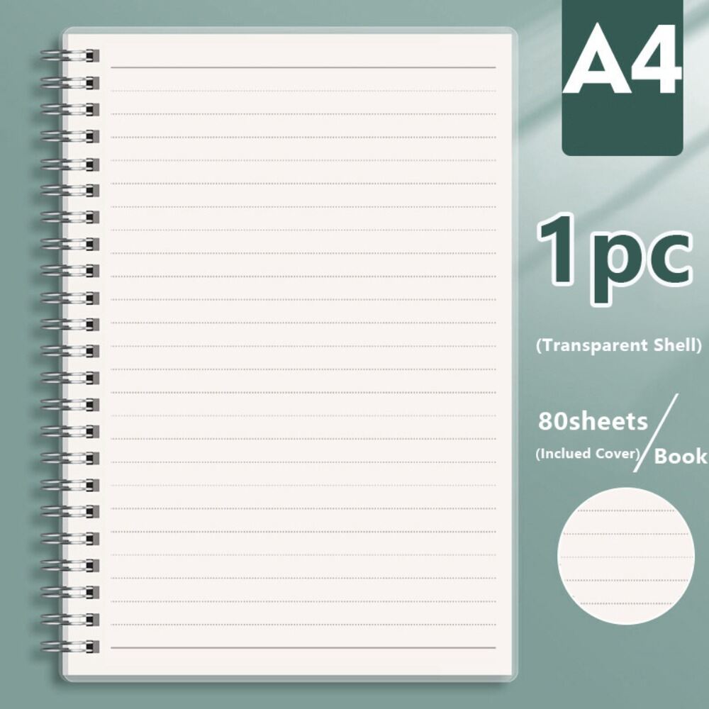 Thickened A4/A5/A6/B5 Coil Notebook Grids/Blank/Horizontal Line Flip Over Design Spiral Notepad Memo Pad School Office Supplies