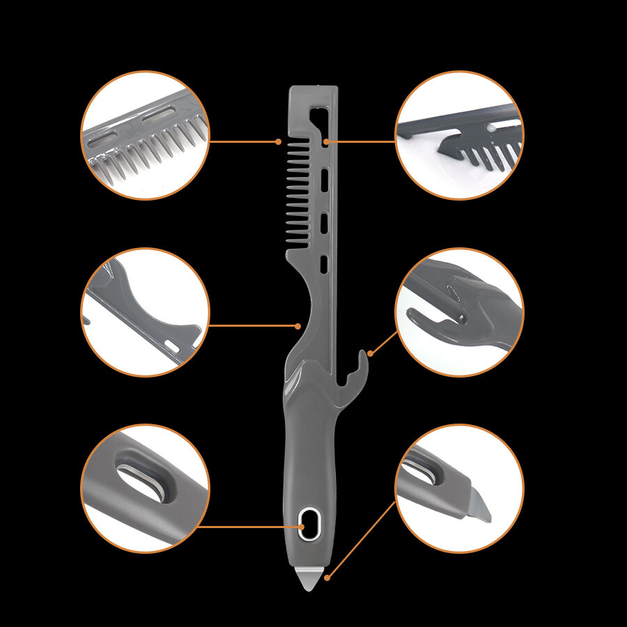 Multi-functional paint cleaner stirrer can opener bucket opener paint roller scraper paint brush cleaner.