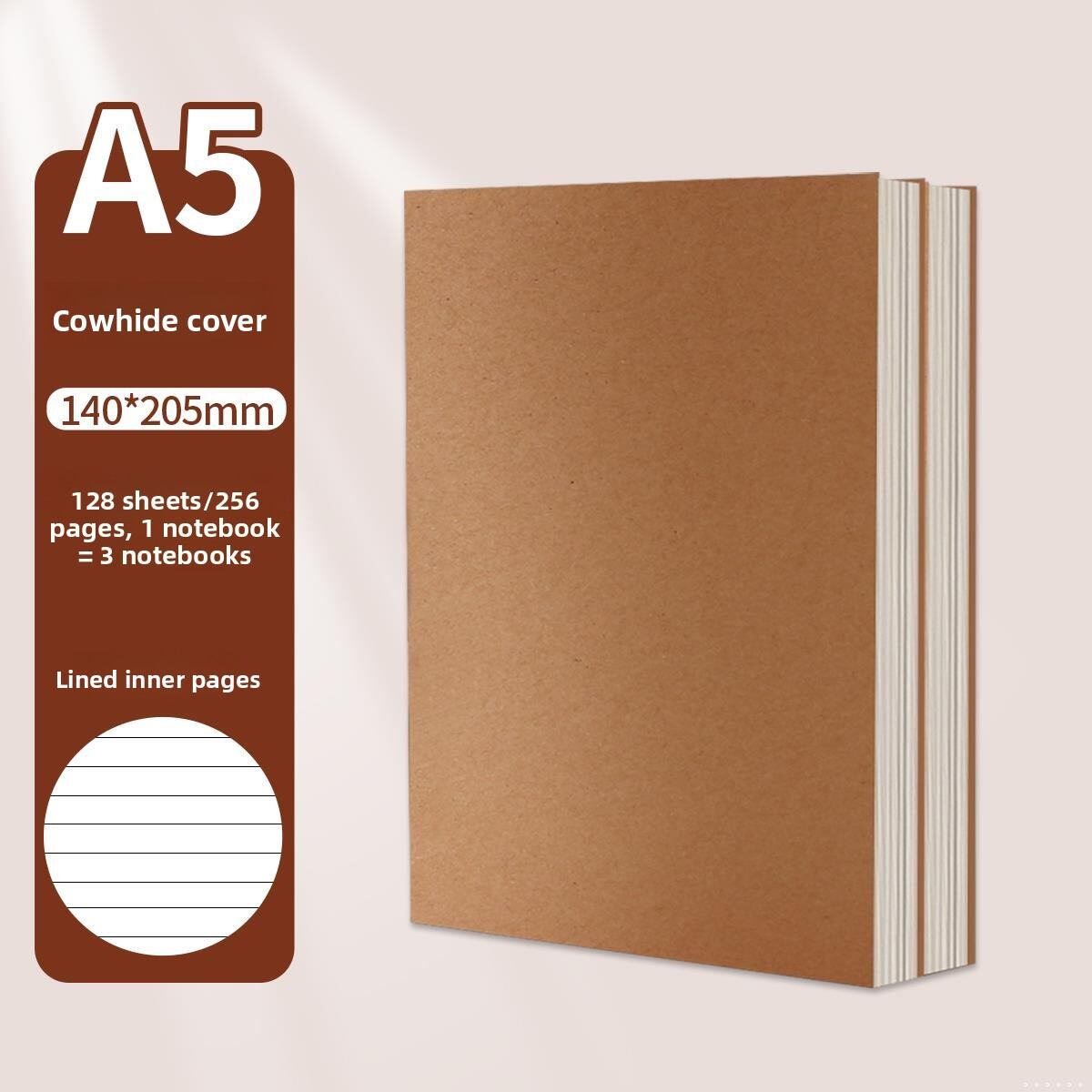 DISCO BEAR | Thick Retro Minimalist Student Office Notebook A4