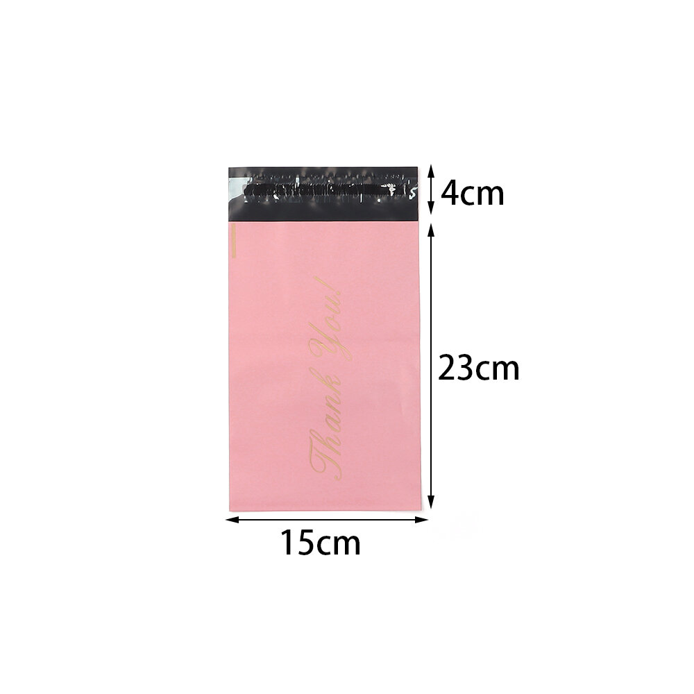 5/10Pcs Pink PE Express Mailing Pouch THANK YOU Clothing Opaque Courier Parcel Bag Envelope Logistics Self-adhesive Storage Bags