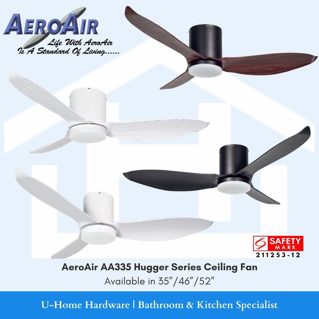 AeroAir Hugger Series AA335 Ceiling Fan (Available in Wood Colours