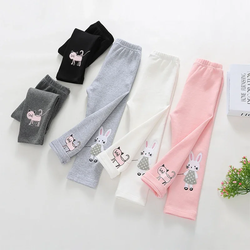 Girls' Leggings 2021 Spring New Baby Spring and Autumn Trousers Children Little Girl Pure Cotton Outerwear Stretch Pants
