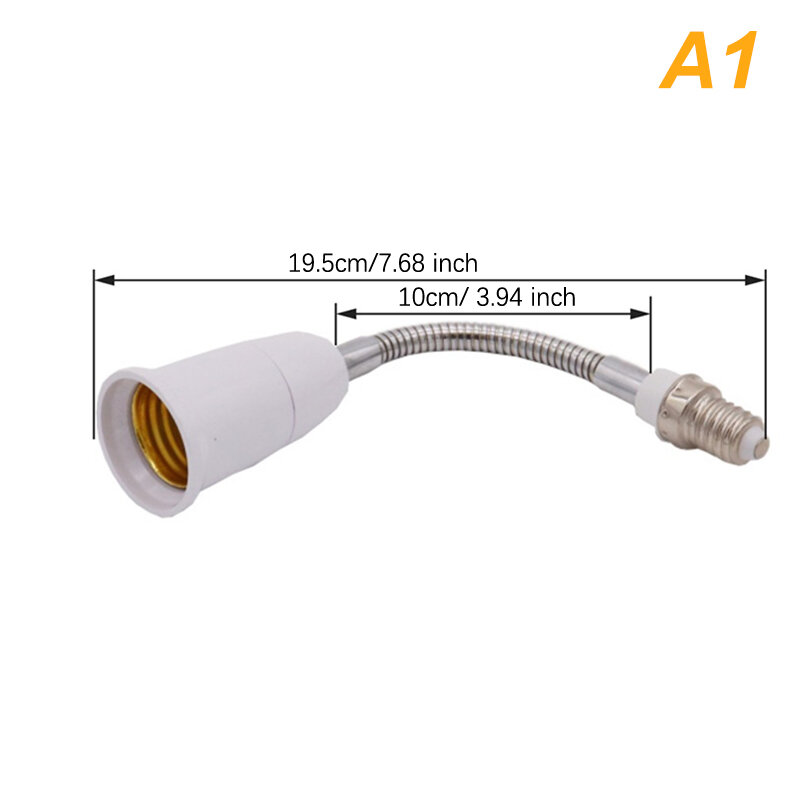 E14 To E27 E14-E27 Extended Lamp Cap Conversion Lamp Base Wall Flexible Holder Light Socket Converter Bases Extender