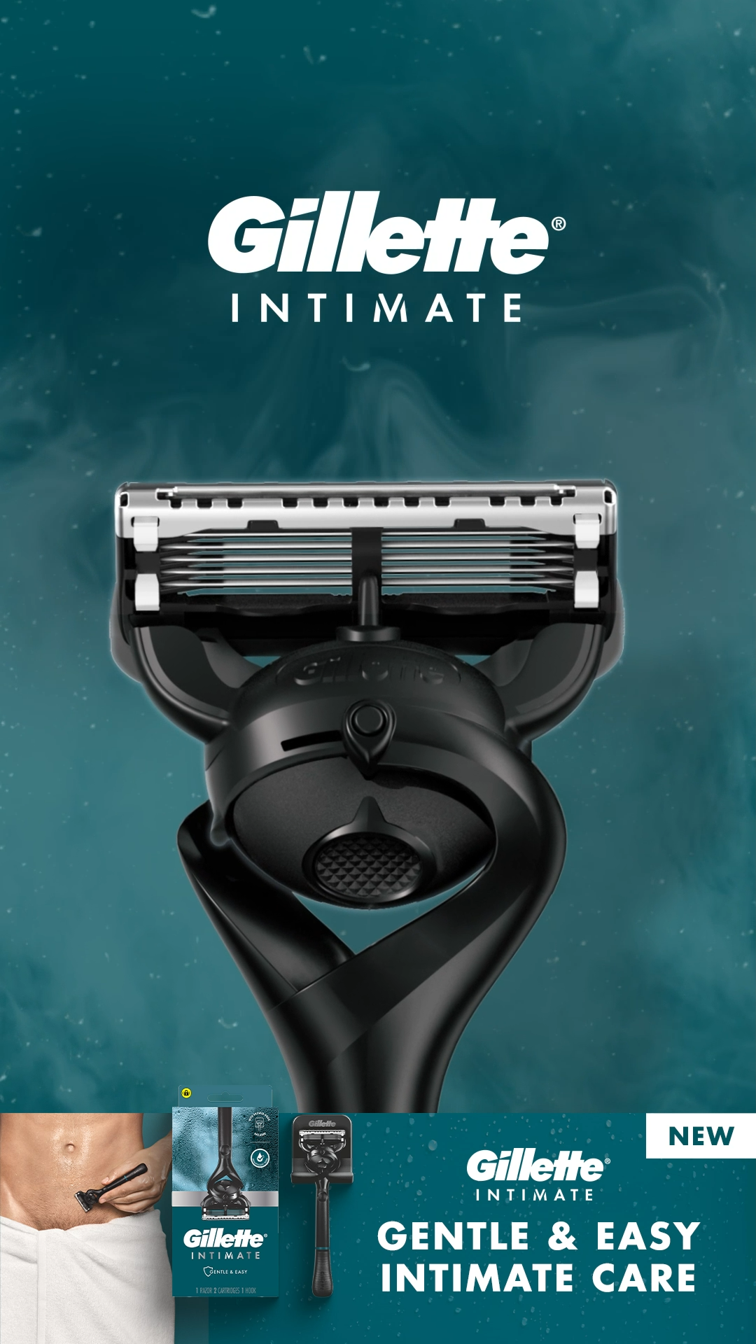 Gillete Inima Te Razor Gillette Intimate Manscape Razor, Men’s Intimate Razor, Gentle and Easy ...