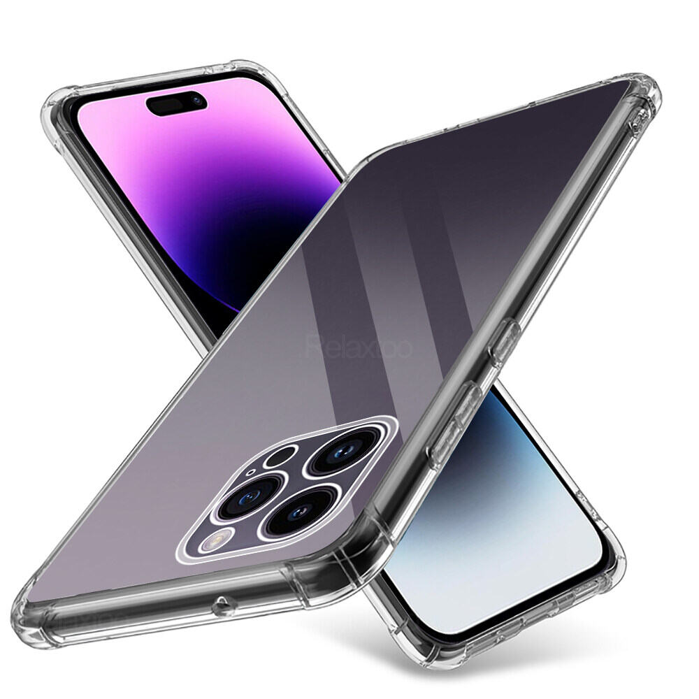 Trong suốt chống sốc tpu vỏ điện thoại cho iphone 12 13 14 cộng với pro max 12 mini xs max xr x 8 7 6 6s cộng với se 2020 2022 bảo vệ vỏ mềm bìa đối với iphone 11 pro max cover quay lại ốp bảo vệ