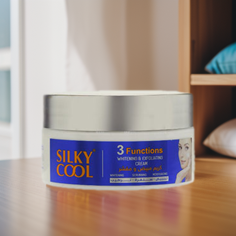Silky Cool 3 in 1 Whitening & Exfoliating Cream 200ml. 