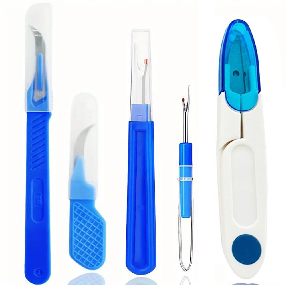 5pcs Sewing Seam Ripper Kit Sewing Craft Stitch Thread Unpicker &Seam Ripper&Thread Cutter Scissor for Sewing Thread Remove Supp