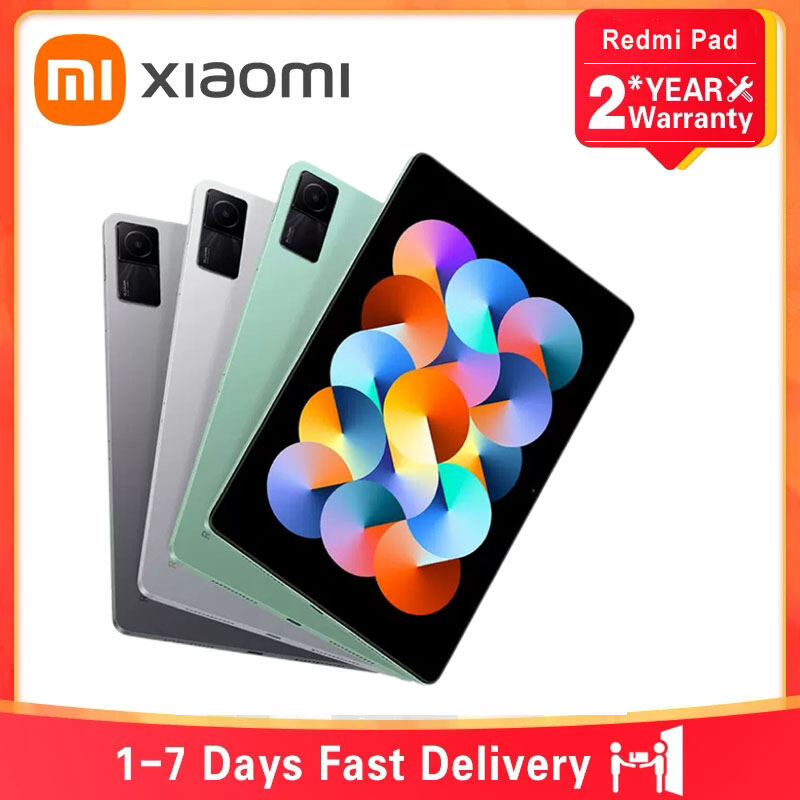 Used Phone Tablet Xiaomi Redmi Pad Android Tablet 6GB/128GB Global ROM Tablets Mi Pad 90Hz 10.61" 2K Display Helio G99 8000mAh Xiaomi Pad