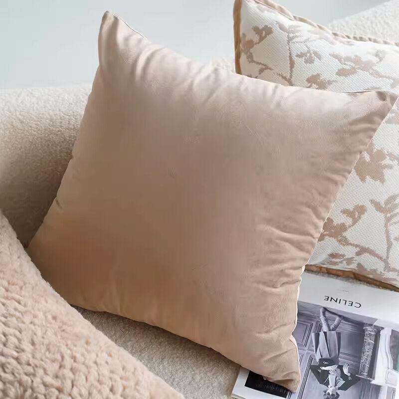 Elegant Beige Nordic Dots Brown French Cushion Cover
