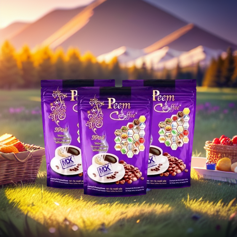 กาแฟภีมคอฟฟี่39 in1 เซ็ต 3 ห่อ45 ซอง กาแฟสมุนไพร 39 ชนิด เพื่อสุขภาพ ราคา 658 บาท*ส่งฟรี