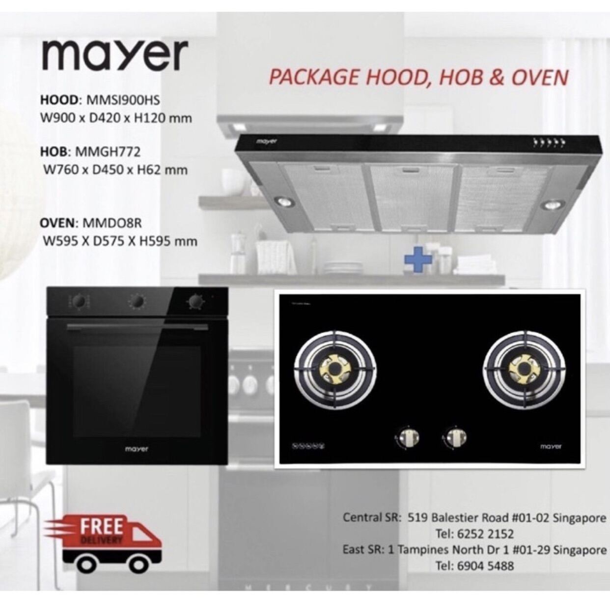 mayer hob hood oven package