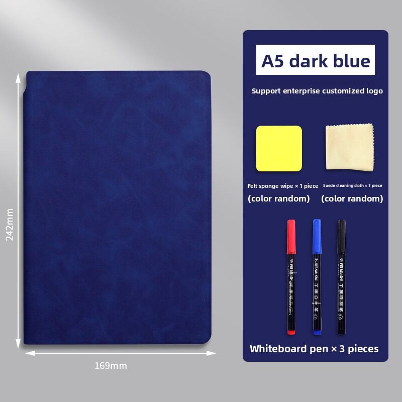 Portable A5 Whiteboard Notebook Erasable Desktop Message Board Writing Board Rough Board Whiteboard Book Office Memo Reminder Teaching Handwriting Drawing Board
