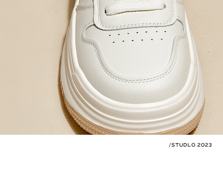 Daphne Trendy Thick Bottom Casual White Shoes Spring 2025 Women's Versatile Comfortable Heightening Fashionable Flat Shoes · v12