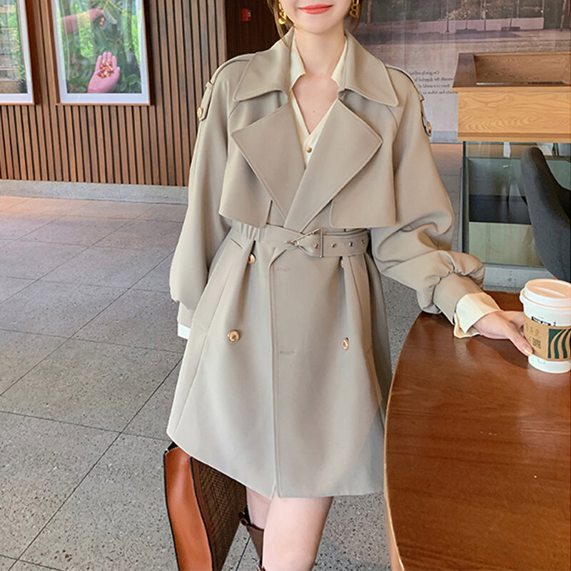 khaki spring coat