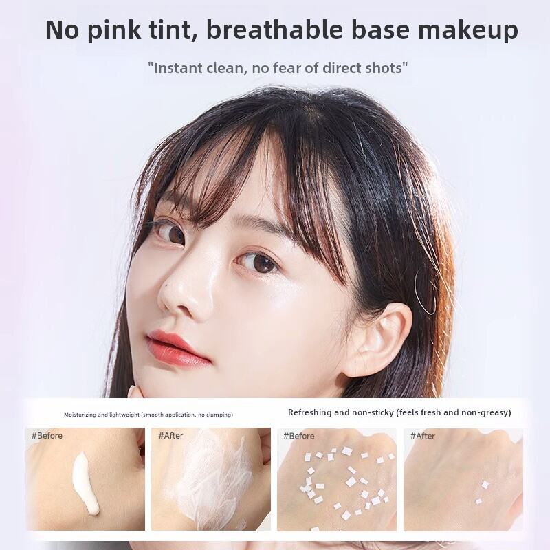 Filter Skin Brightening Foundation Primer Sweatproof Natural Makeup Base Cream Suitable for Various Skin Types Made in China. 