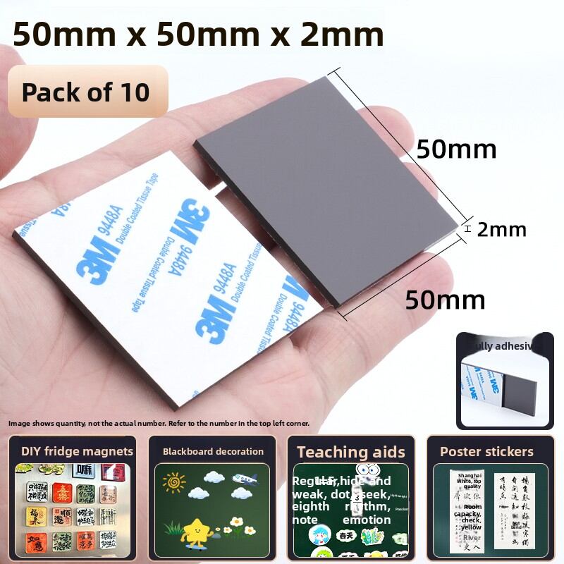 Powerful Magnetic Suction Soft Magnetic Force Blackboard Teaching Aids 3M Magnetic Attraction Strip Fridge Magnet round And Square with Adhesive Iron Magnet Patch