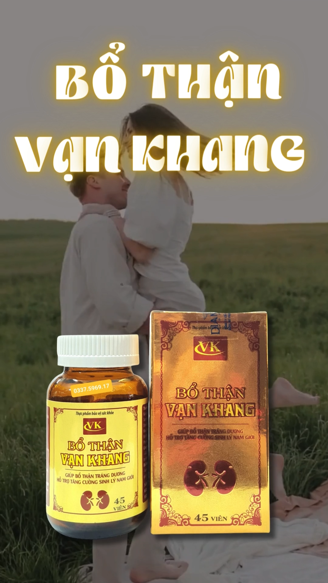 Bổ Thận Vạn Khang - Bổ Thận Tráng Dương - Giảm Đau Lưng Mỏi Gối , Tiểu Đêm Nhiều Lần - Hộp 45 Viên